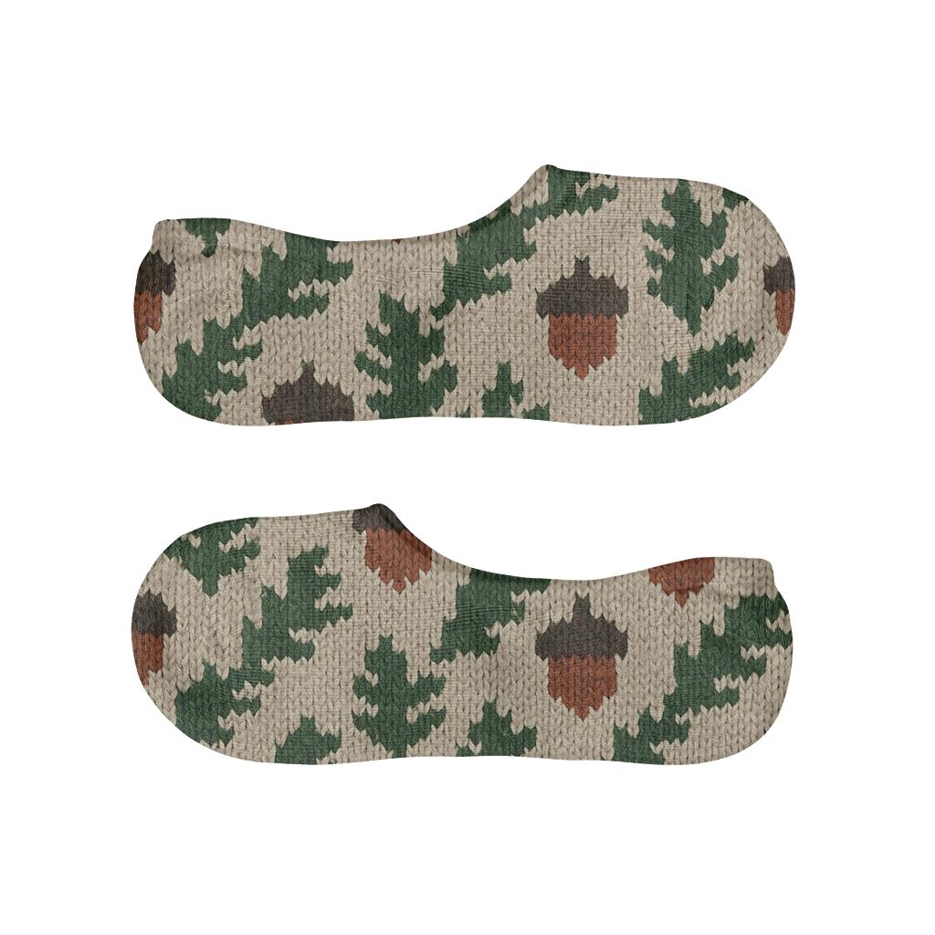 Acorn Knit Illusion Diagonal Grid soft cotton no-show socks
