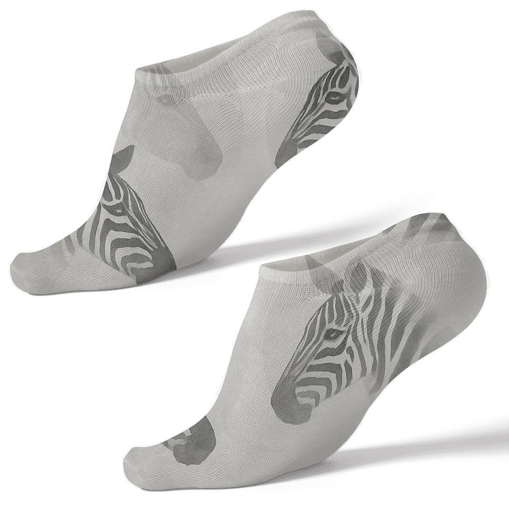 Zebra Silhouette Spotlight personalized ankle socks