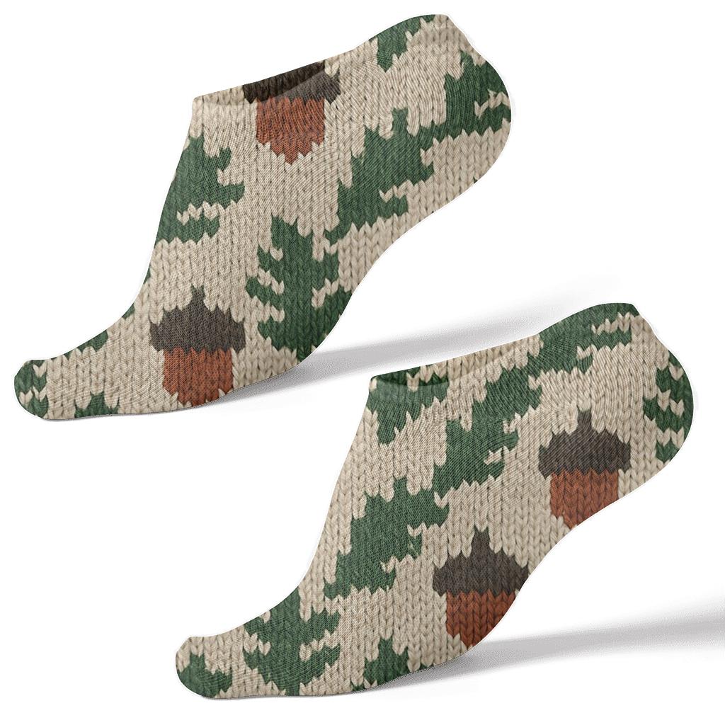 Acorn Knit Illusion Diagonal Grid soft everyday ankle socks