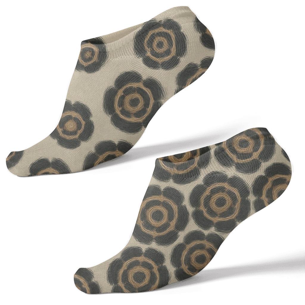 Oversized Medallion Spots On Neutral Wrap personalized ankle socks