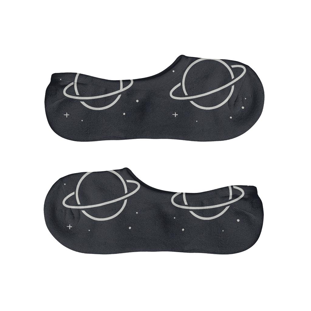 Minimal Planet Icon Grid soft cotton no-show socks