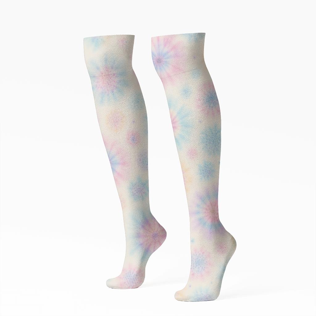 Pastel Starburst Speckle Field premium sports knee-high socks