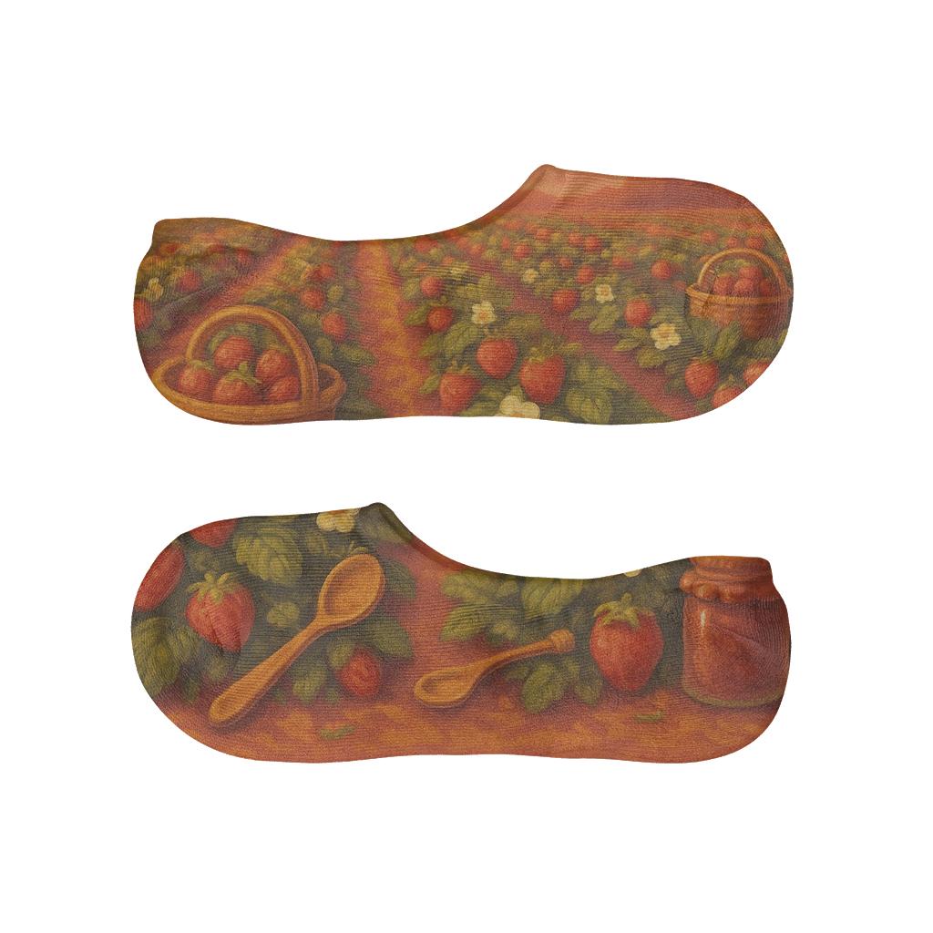 Strawberry Field Rolling Landscape low cut no-show socks
