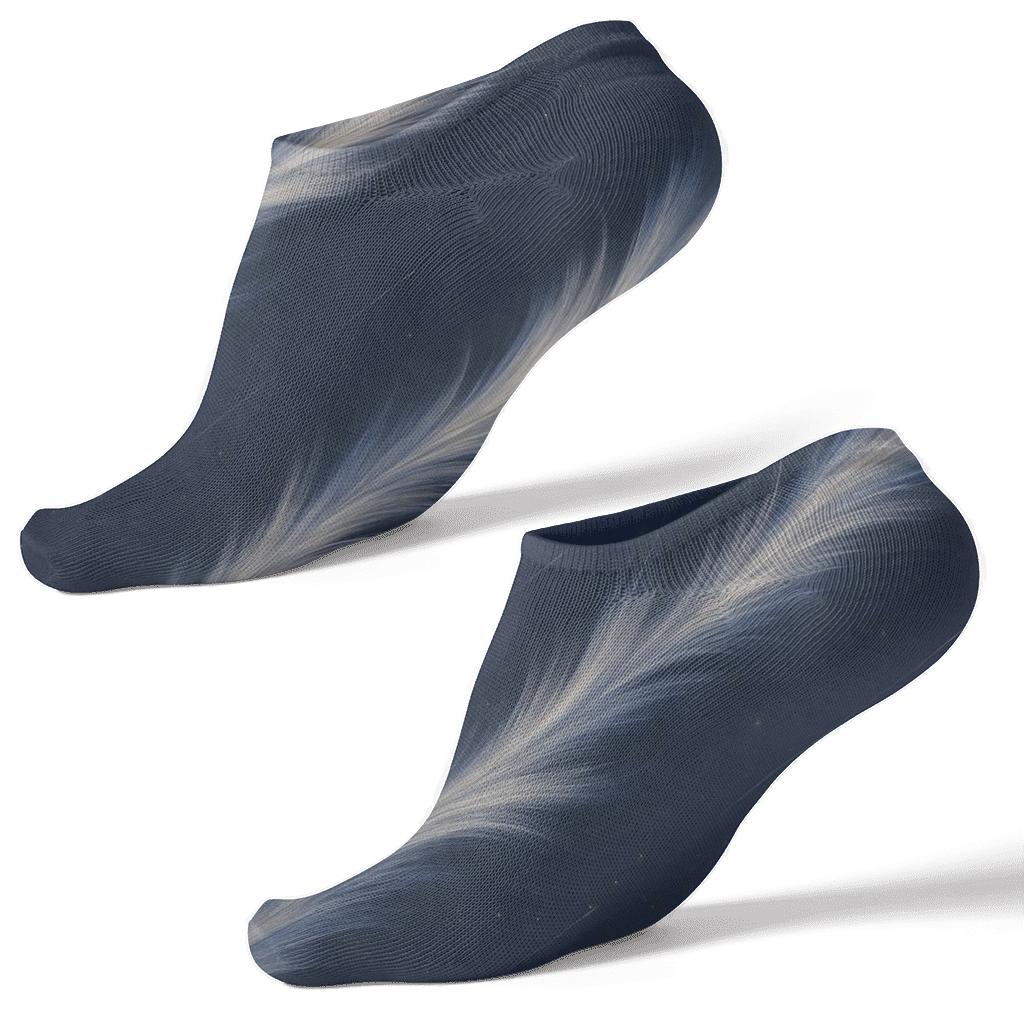 Cirrus Streak Array On Navy Background premium sports ankle socks