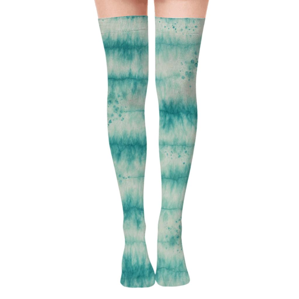 Crinkle Speckle Ombre Bands custom over-the-knee socks