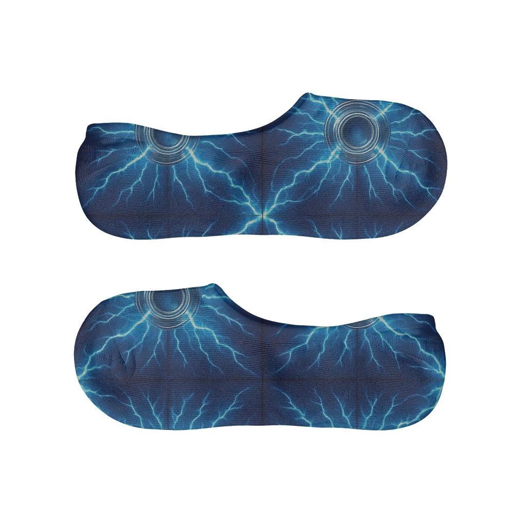 Radial Bolt Burst Panel trendy no-show sock styles