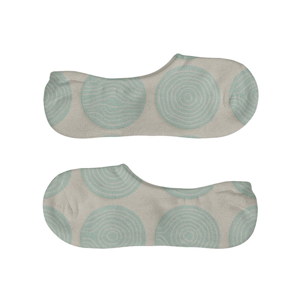 Seafoam Ripple Grid trendy no-show sock styles