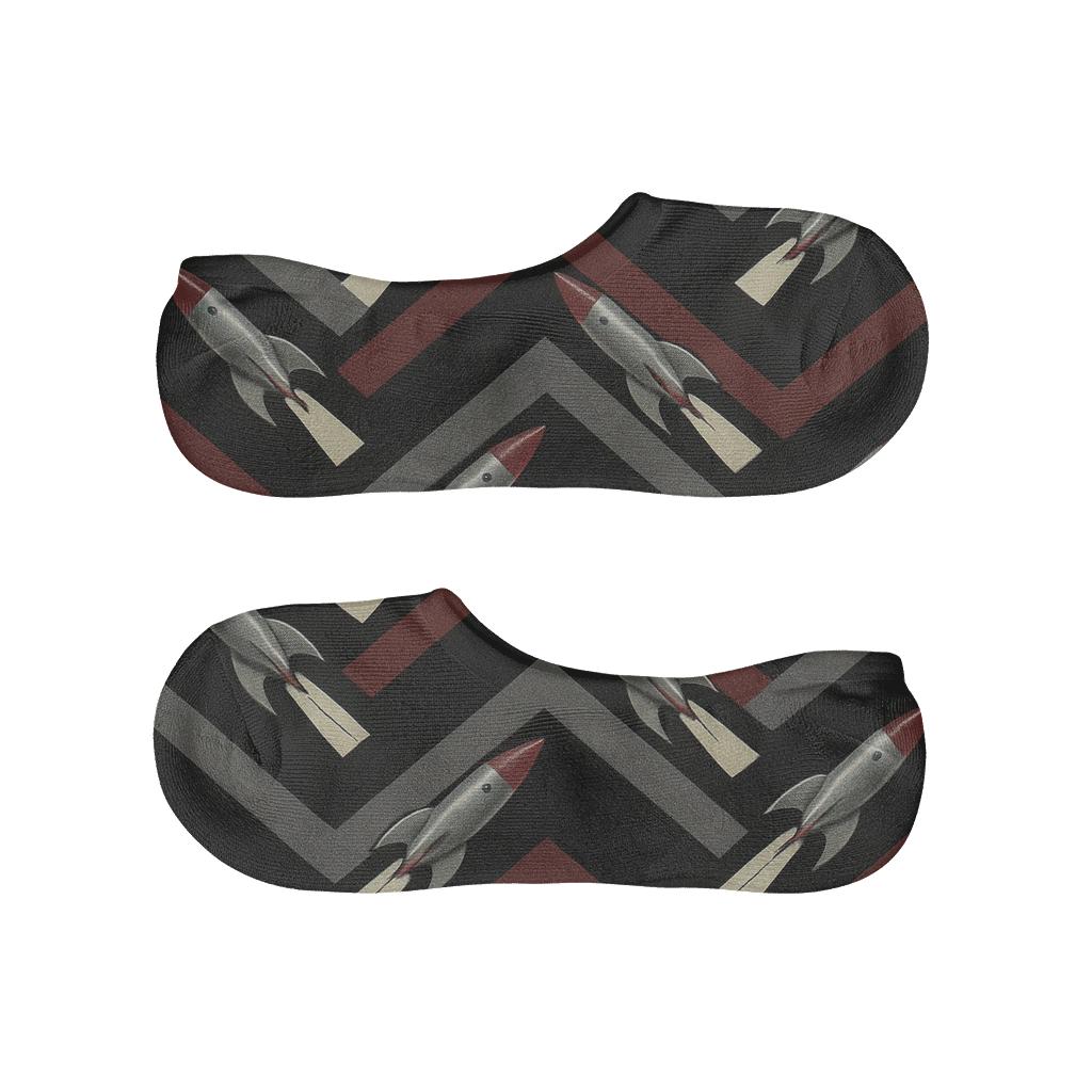 Retro Rocket Chevron low cut no-show socks