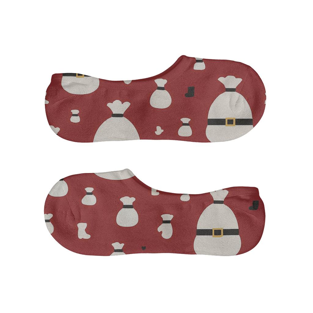 Gift Sack Scatter Pattern With Santa unique hidden socks