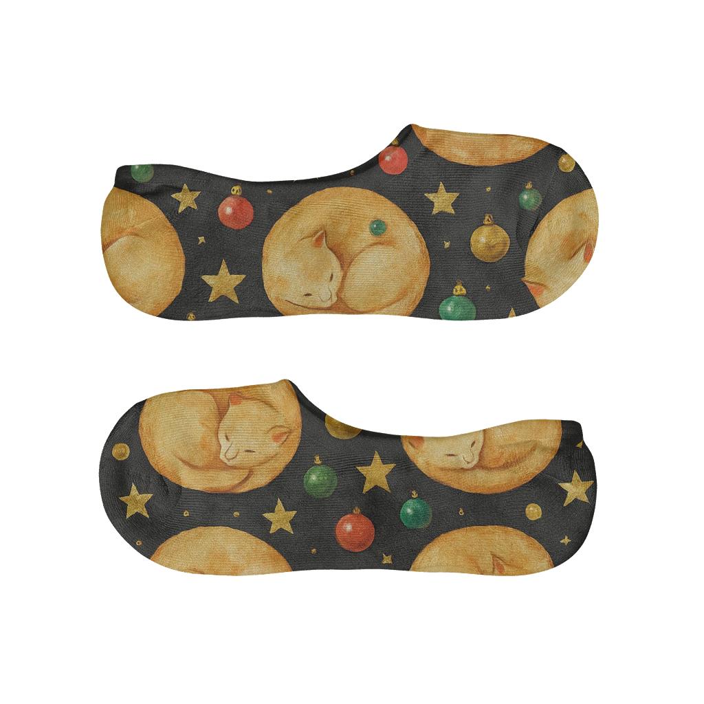 Noel Cat Constellation Mosaic personalized no-show socks