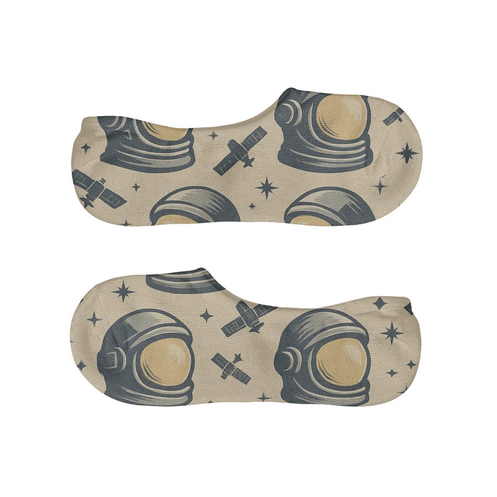 Astronaut Icon Mosaic personalized no-show socks