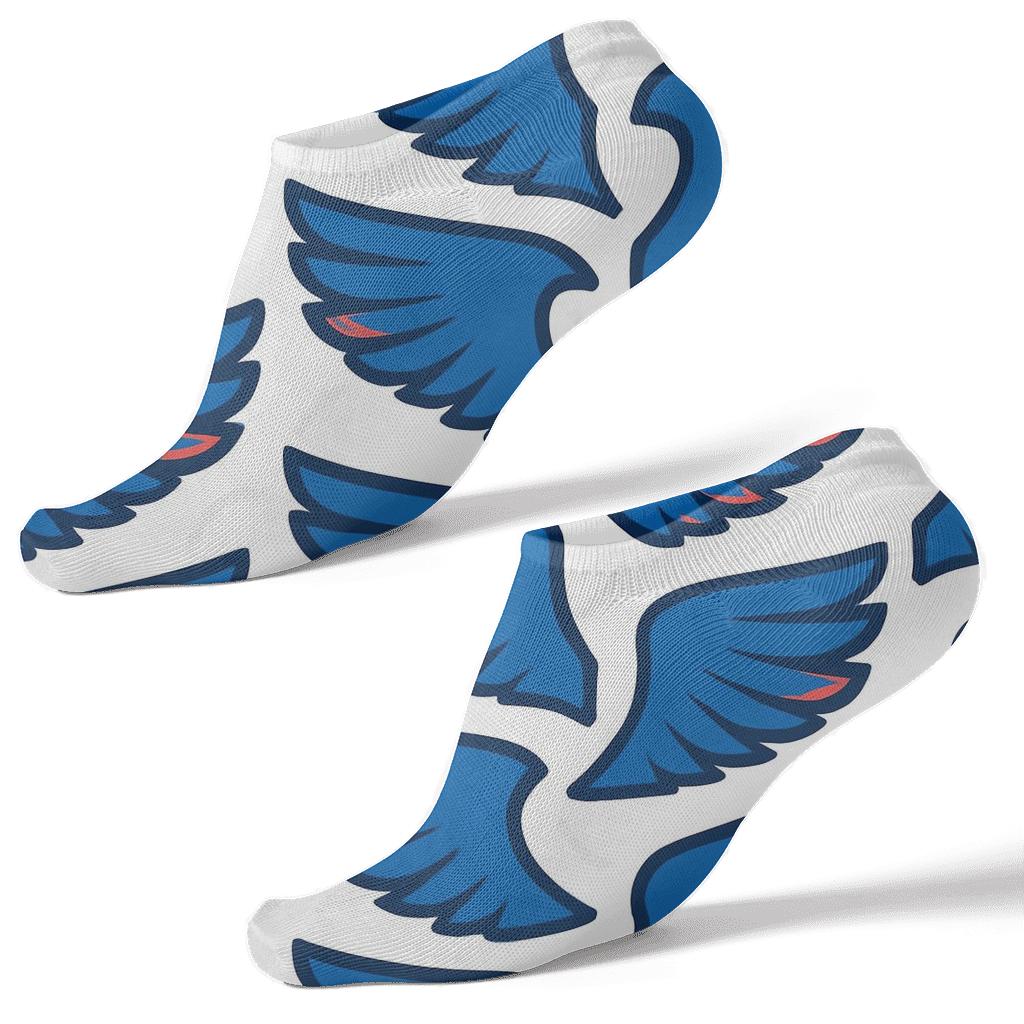 Blue Jays Wing Grid unique graphic ankle socks