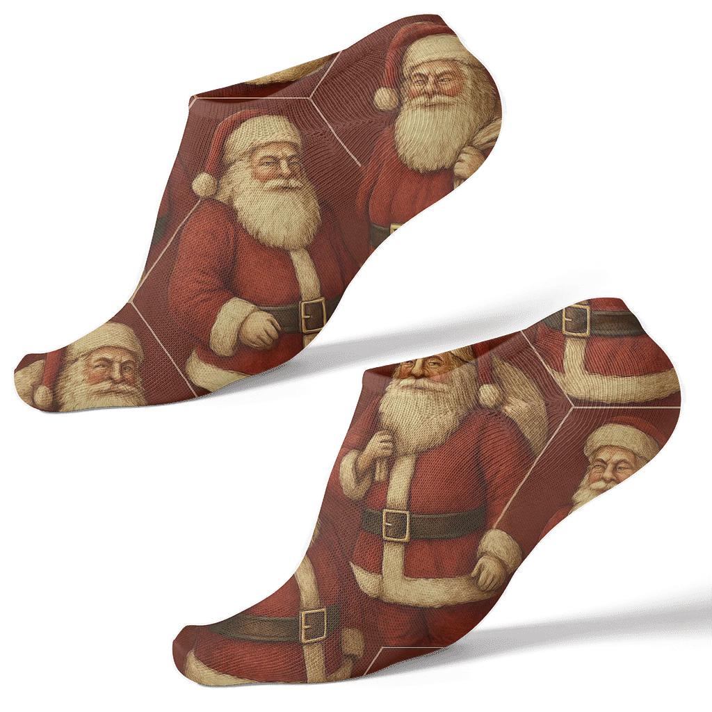 Santa Classic Tessellation Blanket personalized ankle socks