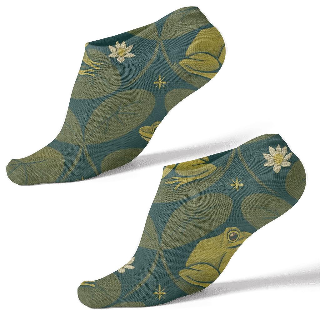 Lily Pad Lattice trendy patterned ankle socks