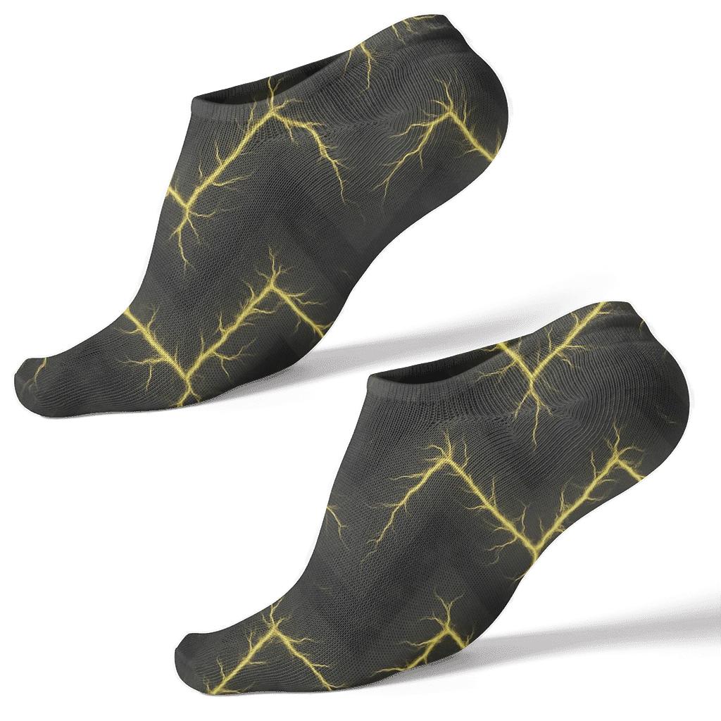 Fractal Bolt Chevron personalized ankle socks