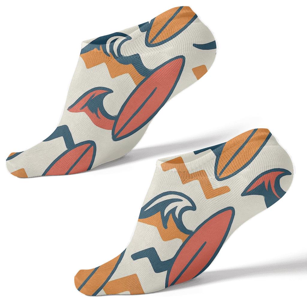 Surfboard Chevron Parade unique graphic ankle socks