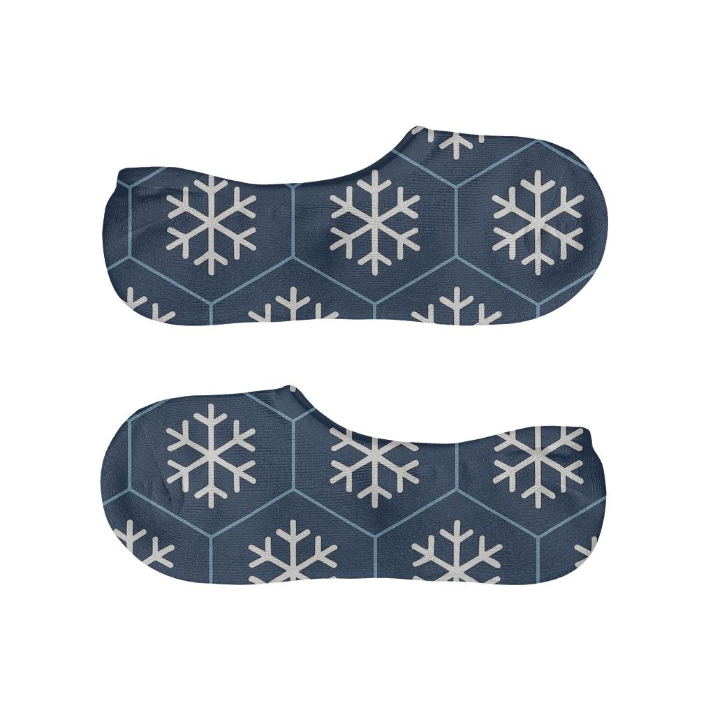 Snowflake Geometry Holiday trendy no-show sock styles