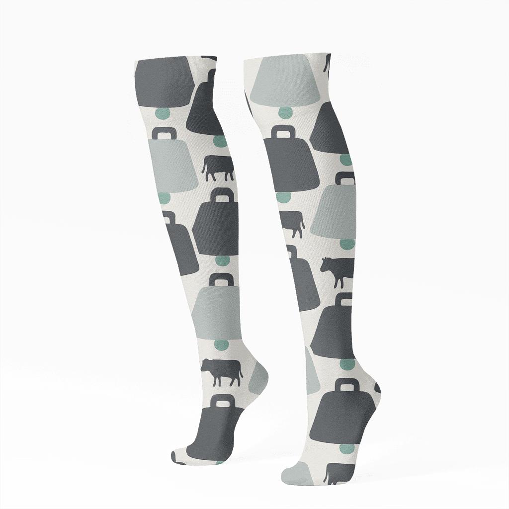 Cowbell Lattice Tessellation soft everyday knee-high socks