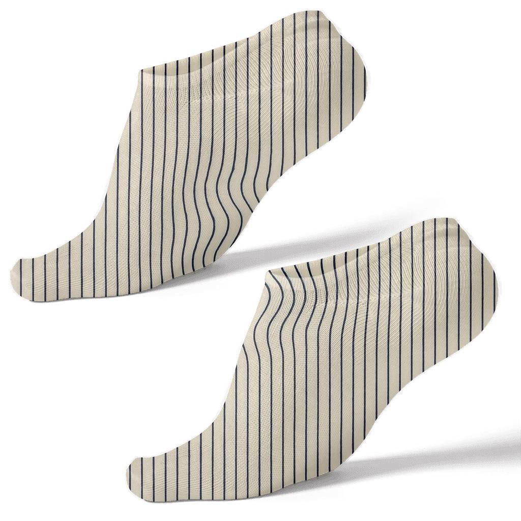 Subtle Moire Bands soft everyday ankle socks