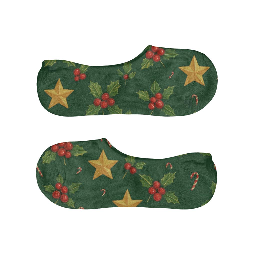 Christmas Starband Grid trendy no-show sock styles