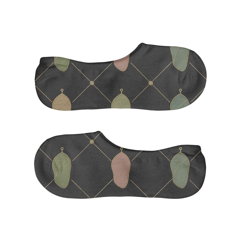Chrysalis Lattice designer print no-show socks