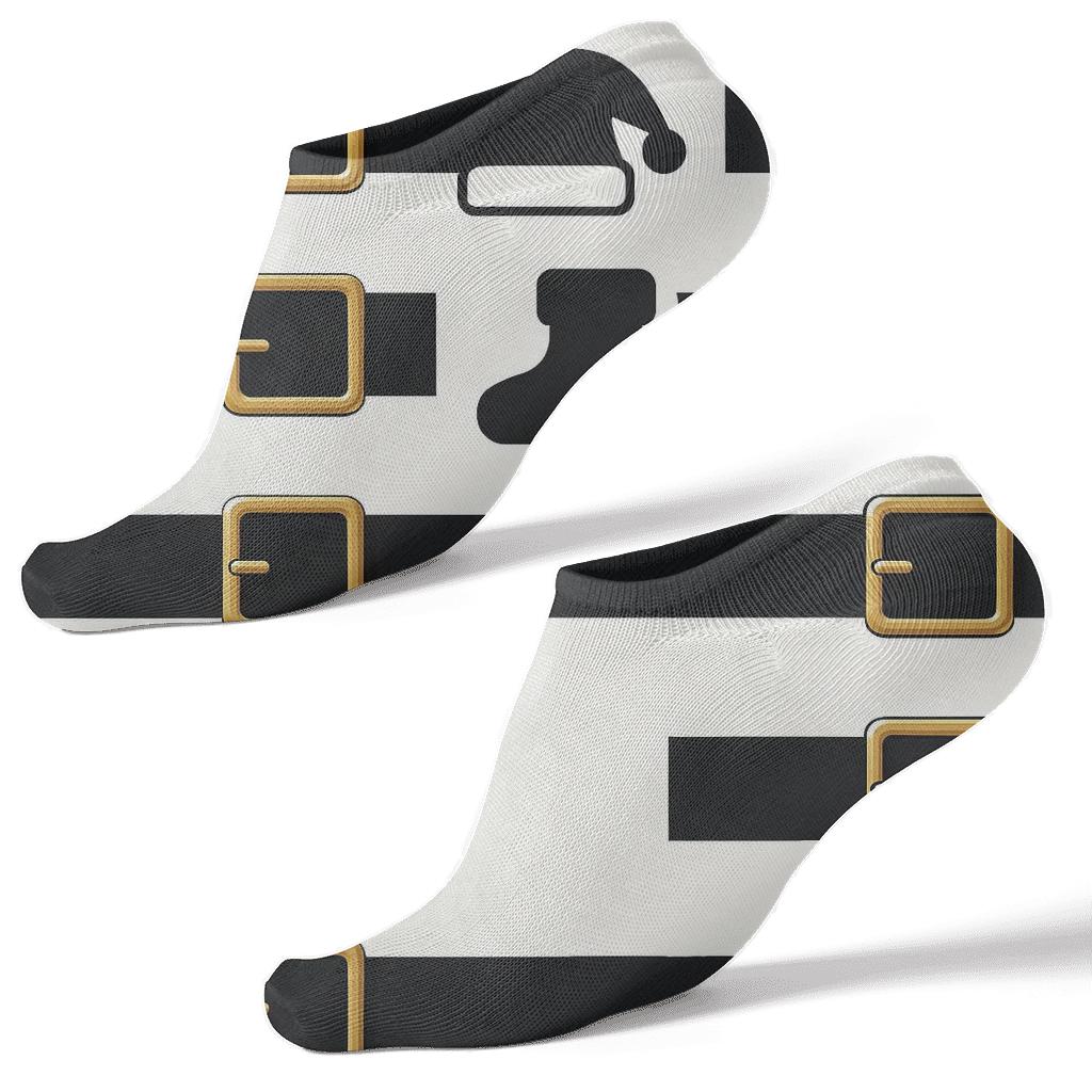 Santa Belt Buckle Progression stylish athletic ankle socks