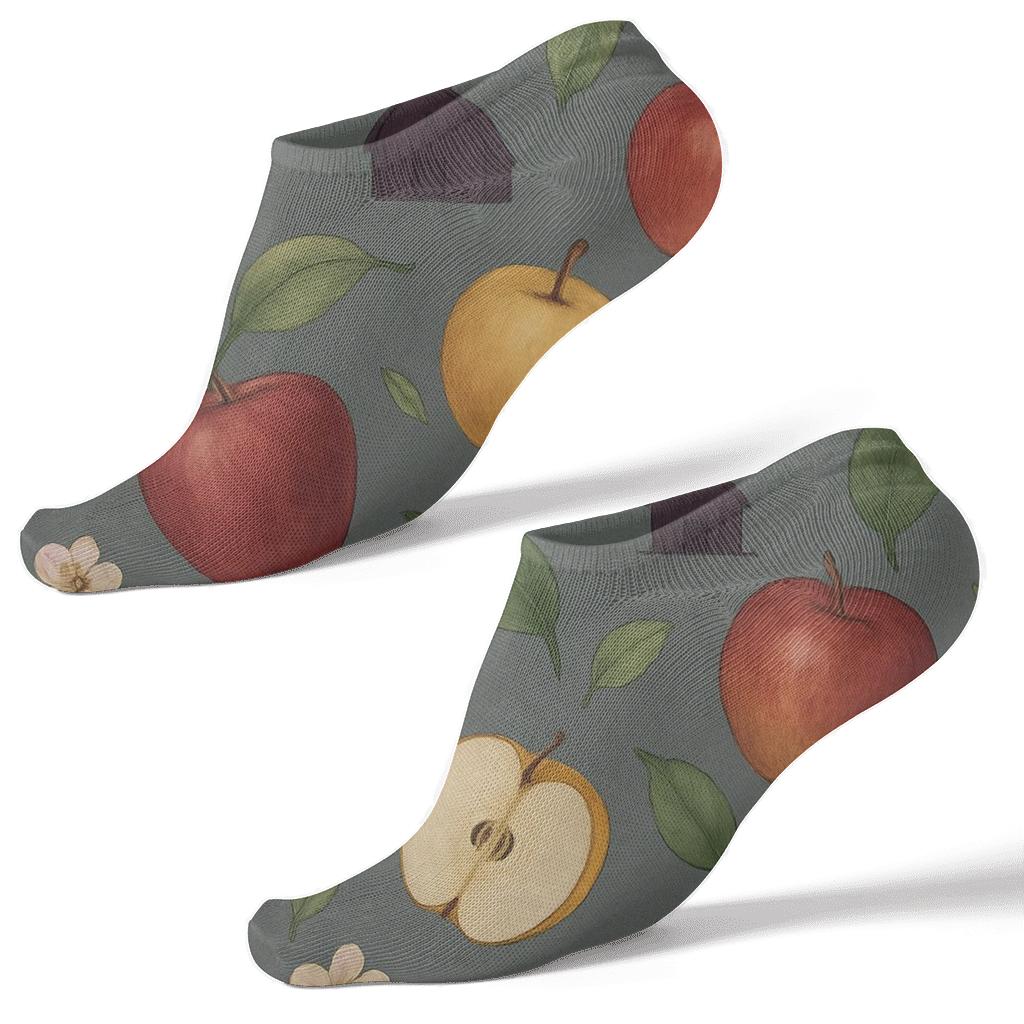 Apple Orchard Scatter On Slate stylish athletic ankle socks