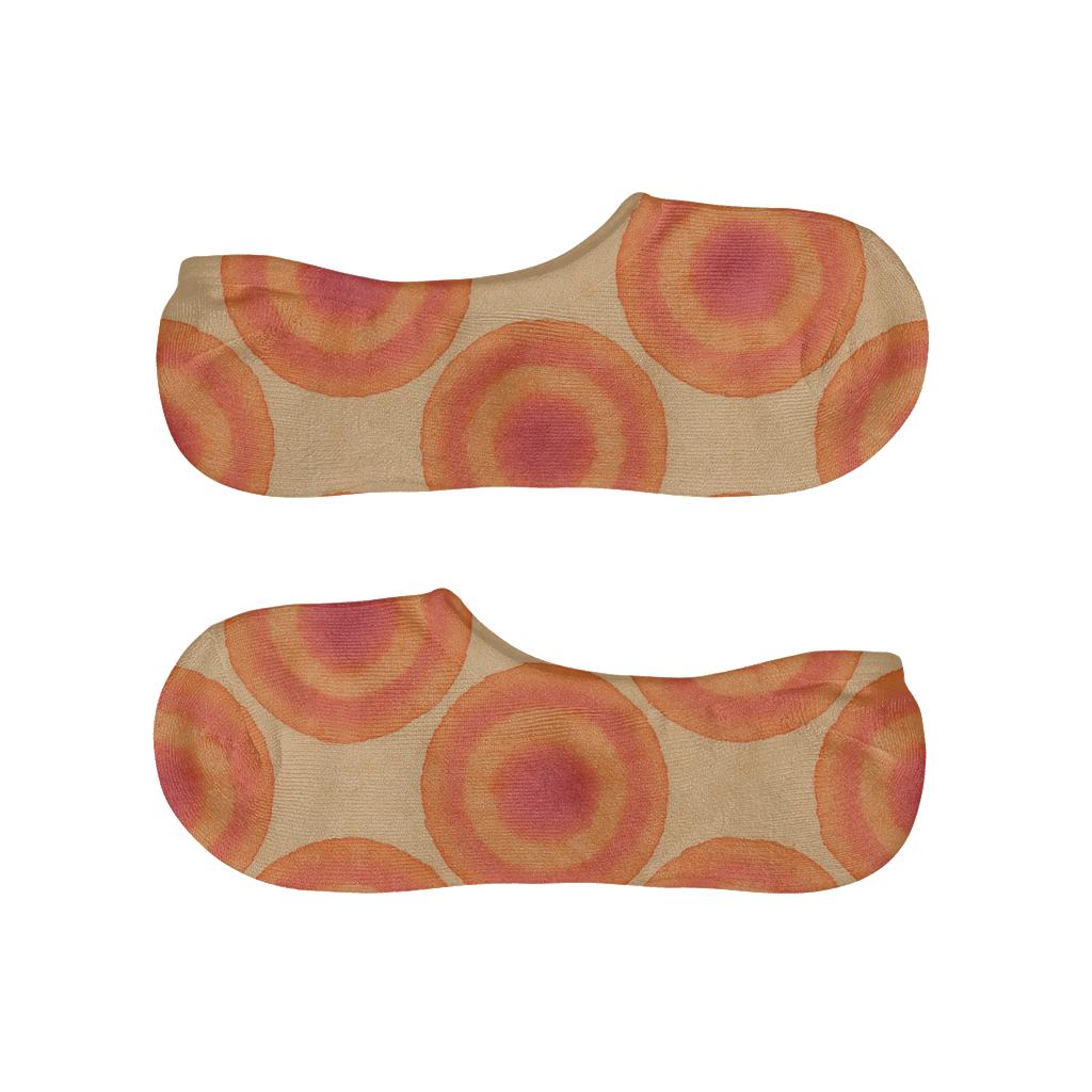 Ombre Ring Progression On Beige Background personalized invisible socks