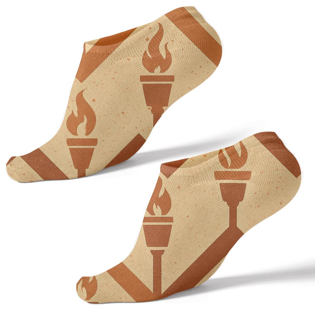 Torch Chevron Band trendy patterned ankle socks
