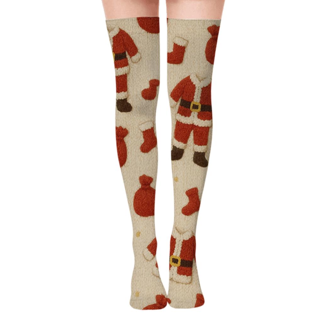 Toy Sack Scatter Santa Edition premium cozy over-the-knee socks