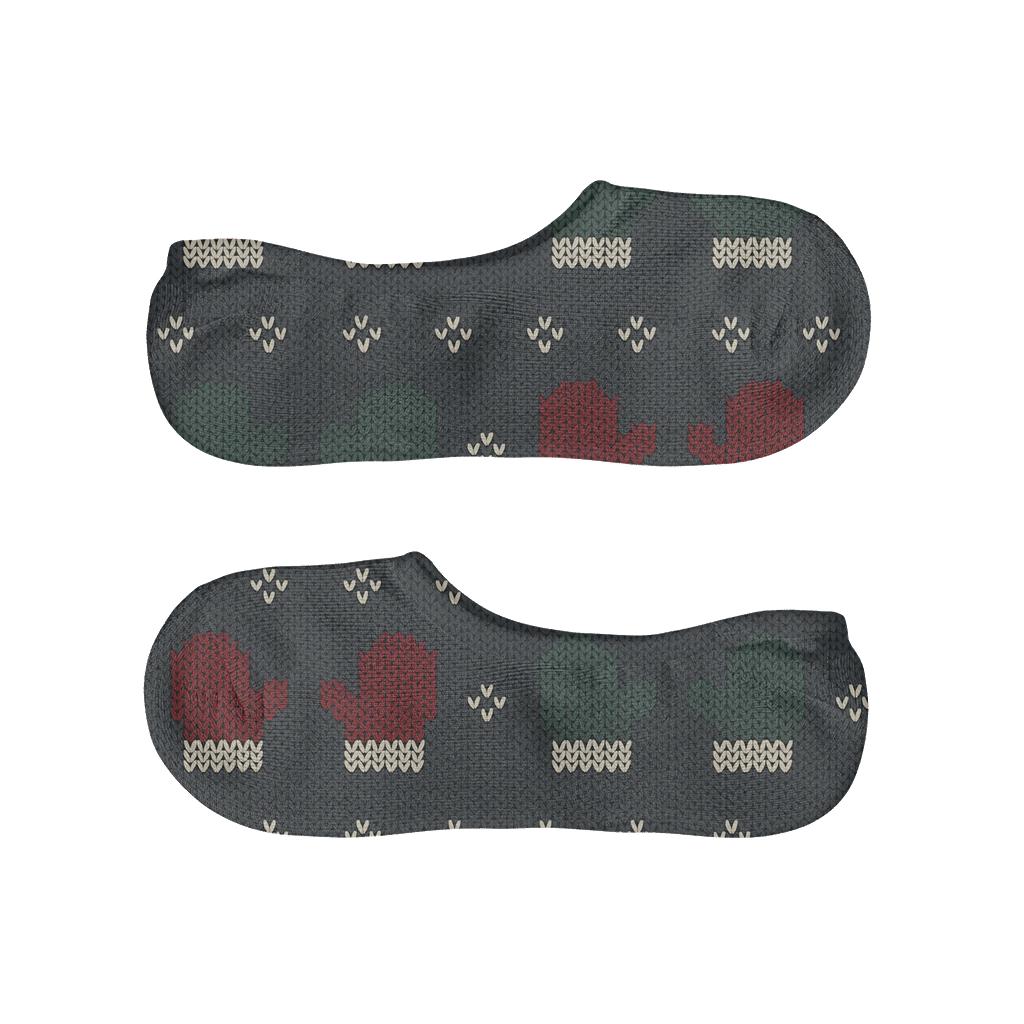 Mitten Rhythm Holiday custom no-show socks
