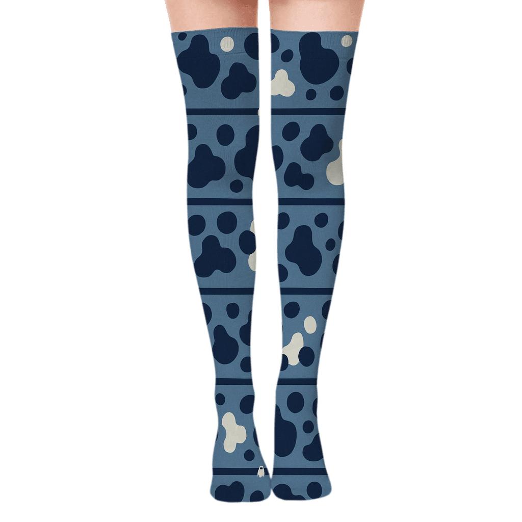 Bandana Stripe Spot Progression personalized over-the-knee socks
