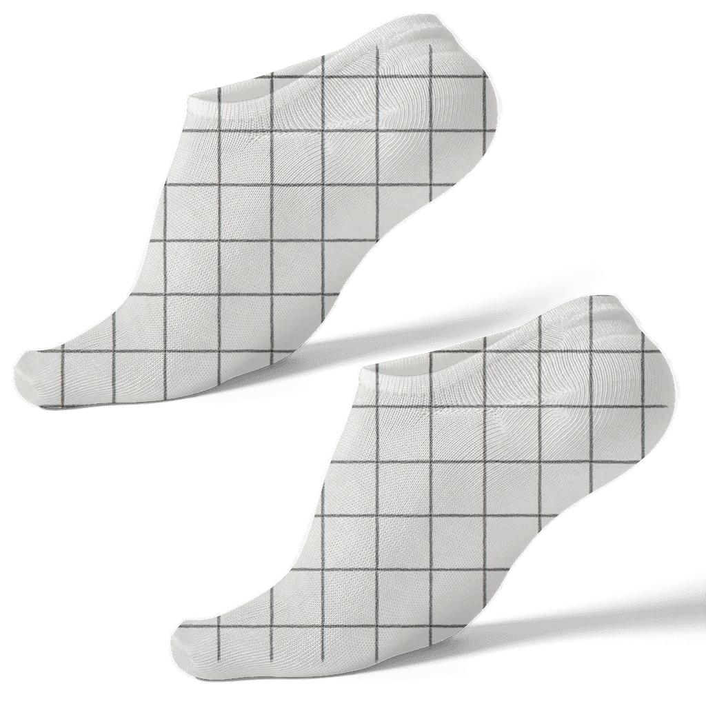 Plain Hatch Study personalized ankle socks
