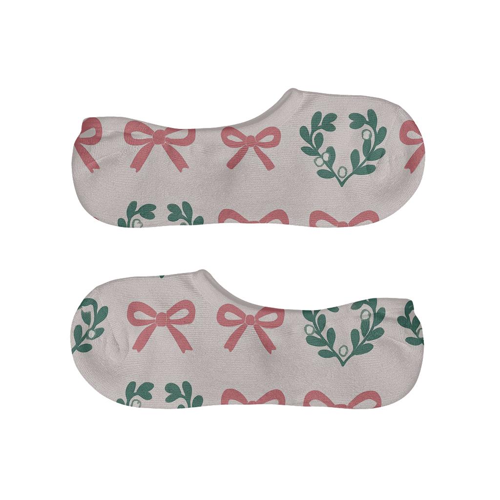 Mistletoe Heart Holiday comfortable low-cut socks