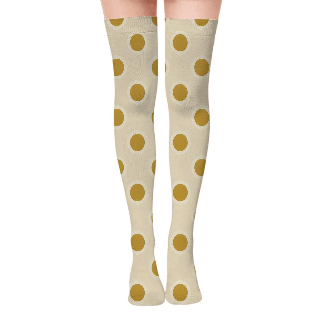 Small Ring Interval unique graphic over-the-knee socks