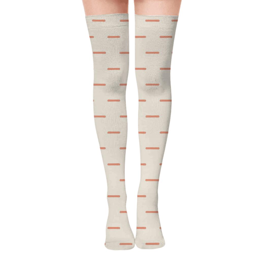 Even Dash Sequence unique graphic over-the-knee socks