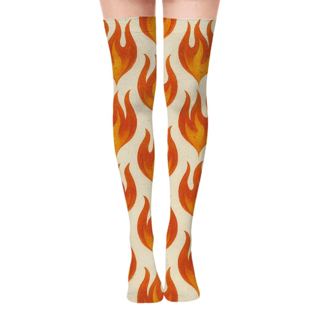 Tongue Progression Tessellation soft everyday over-the-knee socks