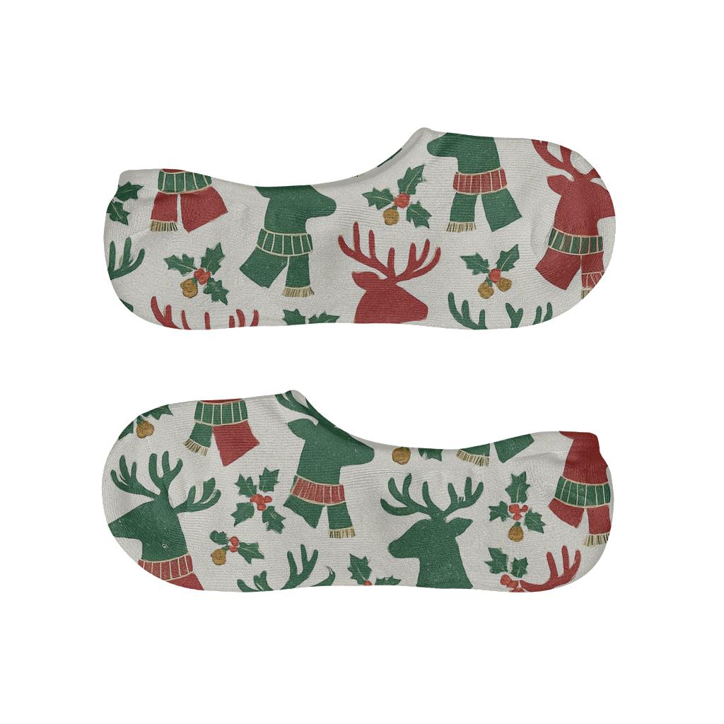 Festive Reindeer Tessellation unique hidden socks