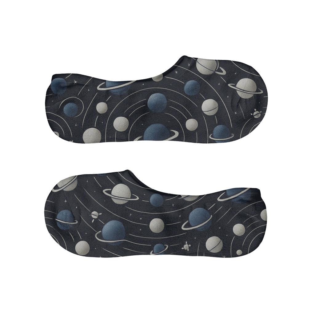 Orbital Bands On Midnight Canvas unique hidden socks