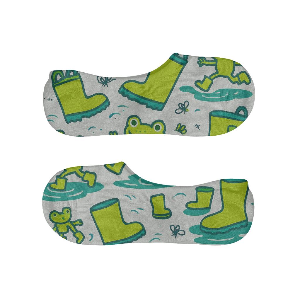 Rain Kissed Wellies breathable seamless no-show sockscustom no-show socks