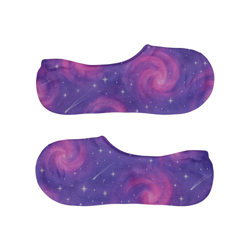 Nebula Watercolor Swirls personalized invisible socks