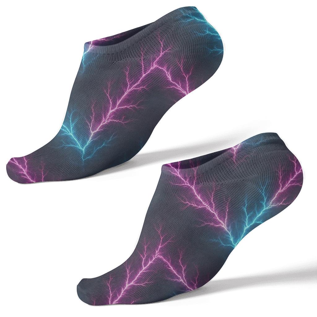Fractal Chevron Strike comfortable cotton ankle socks