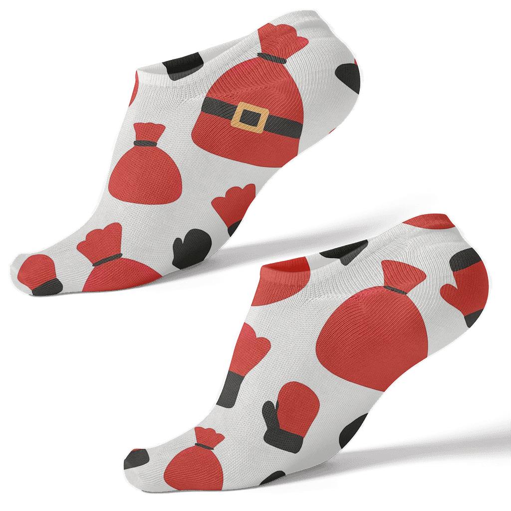 Santa Sack Scatter Pattern comfortable cotton ankle socks