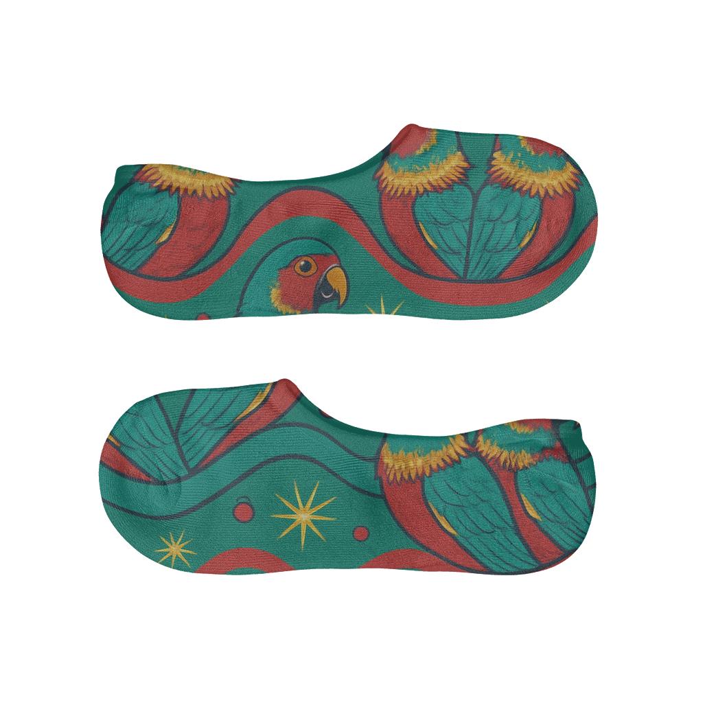 Parrot Tinsel Wave soft cotton no-show socks