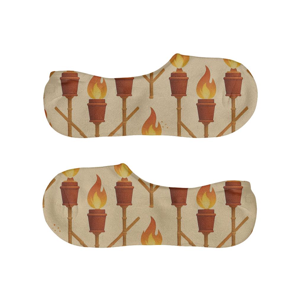 Tiki Torch Chevron comfortable invisible socks