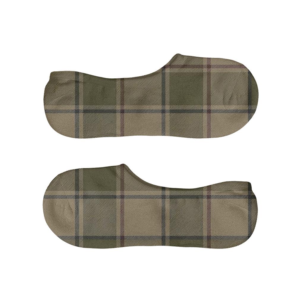 Tartan Plaid Layered Checks anti-slip no-show socks