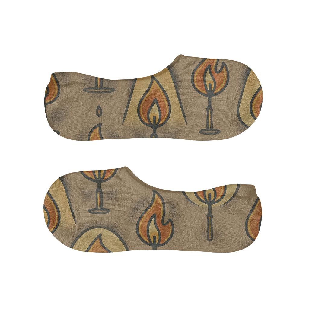 Retro Matchbox Spotlight anti-slip no-show socks