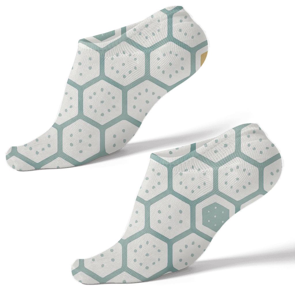 Micro Hex Scatter premium sports ankle socks