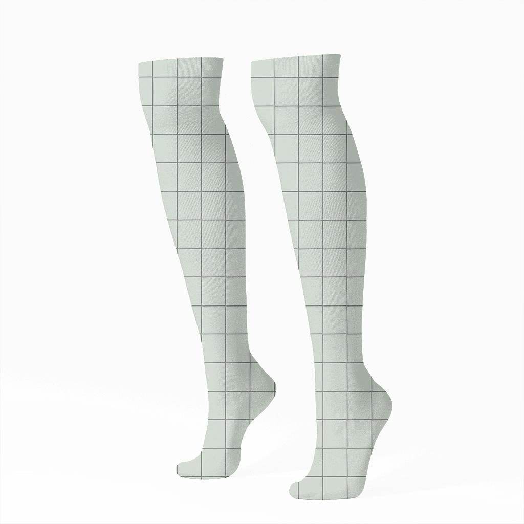 Mini Grid Drift personalized knee-high socks