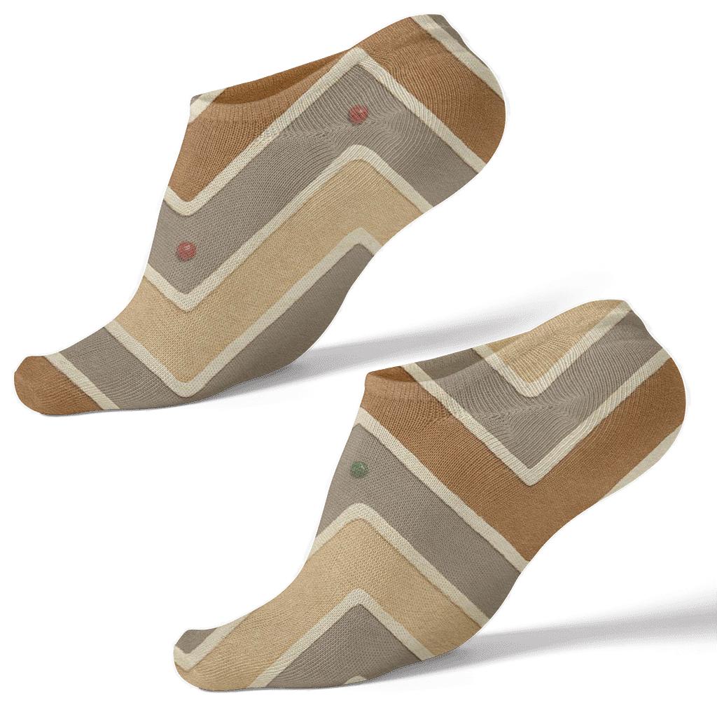 Holiday Gingerbread Chevron Pattern comfortable cotton ankle socks